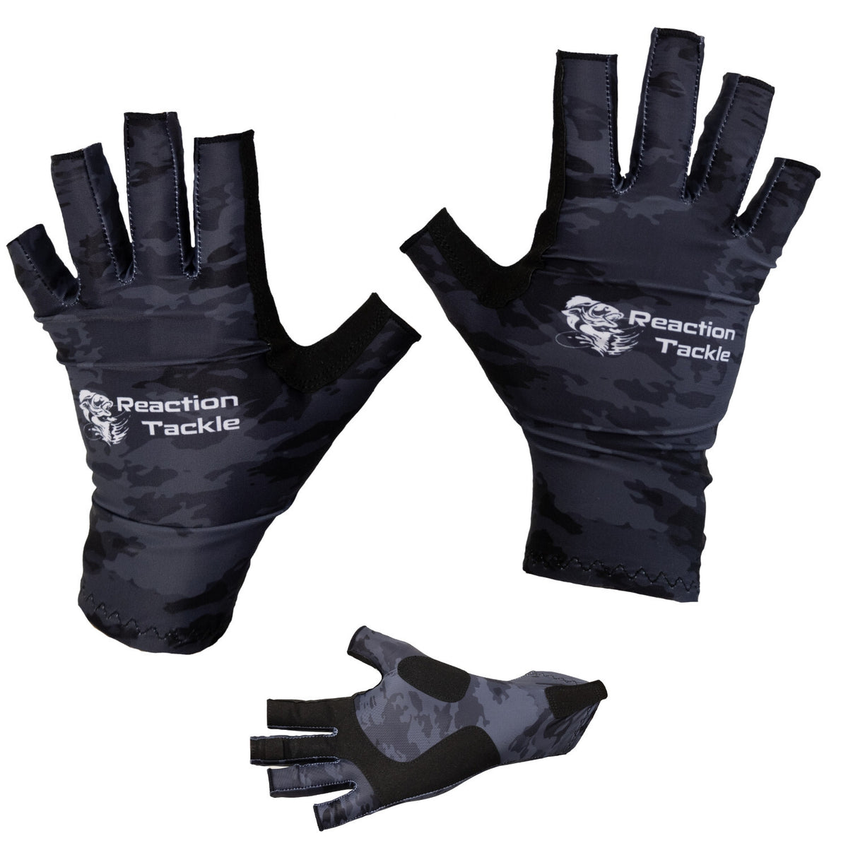 UV Fishing Gloves UPF 50 Sun Protection Fingerless Kayak Gloves - Reaction Tackle