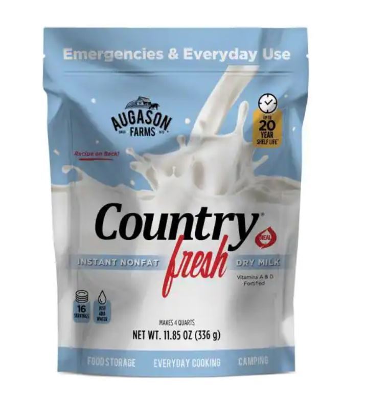 Emergency Powdered Milk - Long Shelf Life Nonfat Milk for Food Storage
