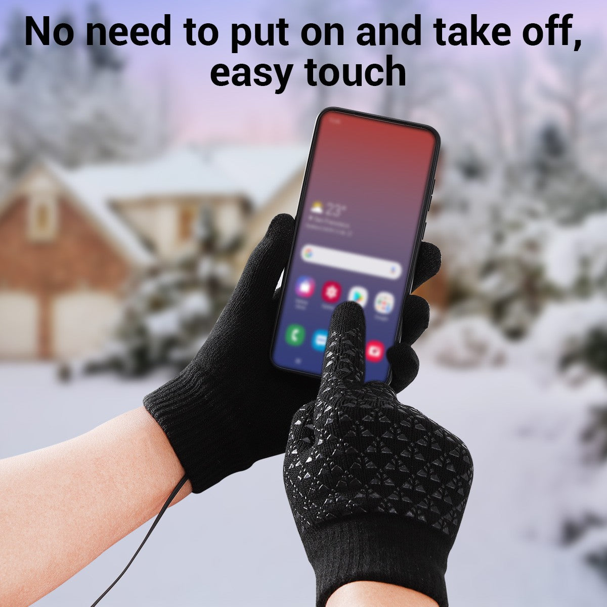 Heated Gloves Electric USB Hand Warmers Touchscreen Winter Gloves