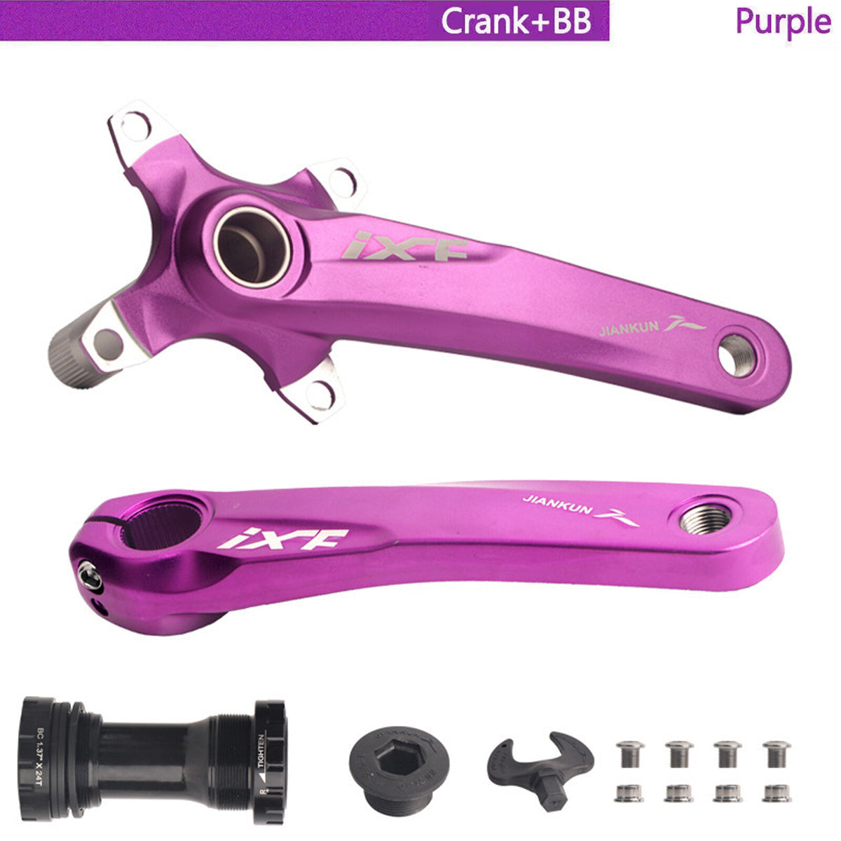 Mountain Bike Crank Set 170mm Hollowtech 64/104BCD with Bottom Bracket