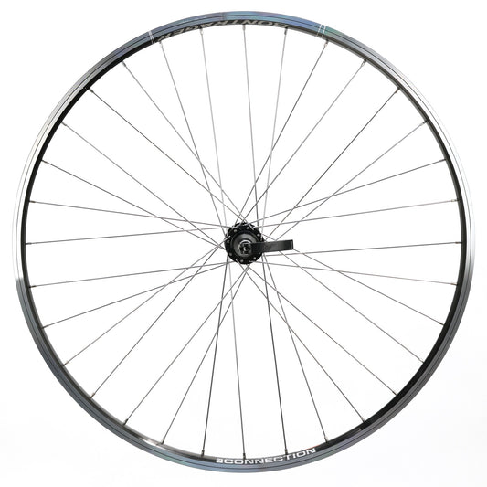 700c Bicycle Rear Wheel - Double Wall Aluminum Rim, Quick-Release, 135mm Spacing