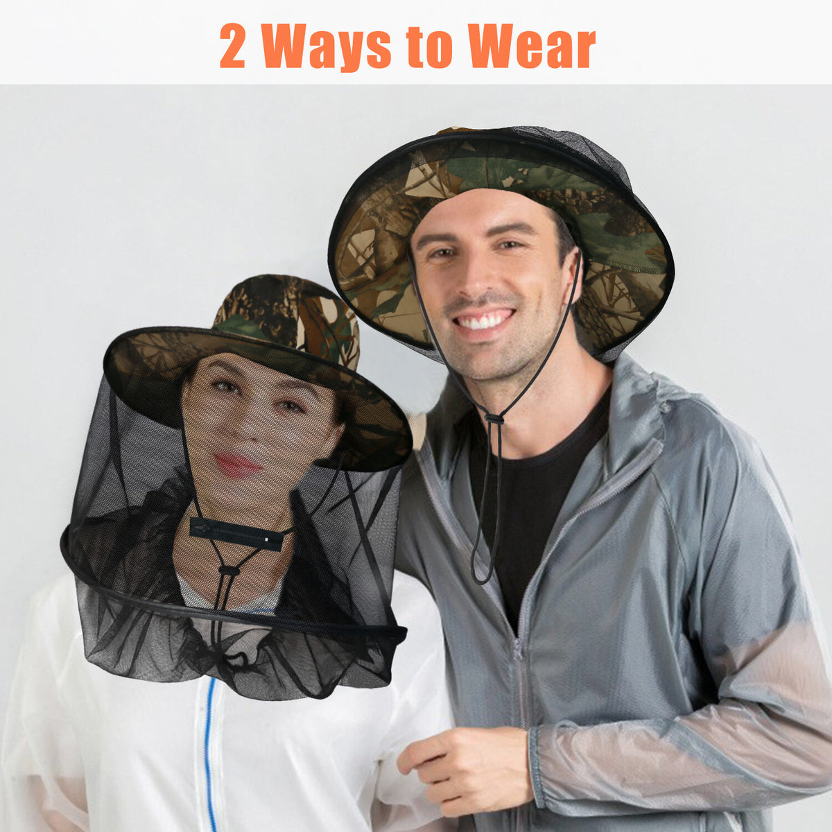 Mosquito Head Net Hat with Sun Protection for Outdoor Activities