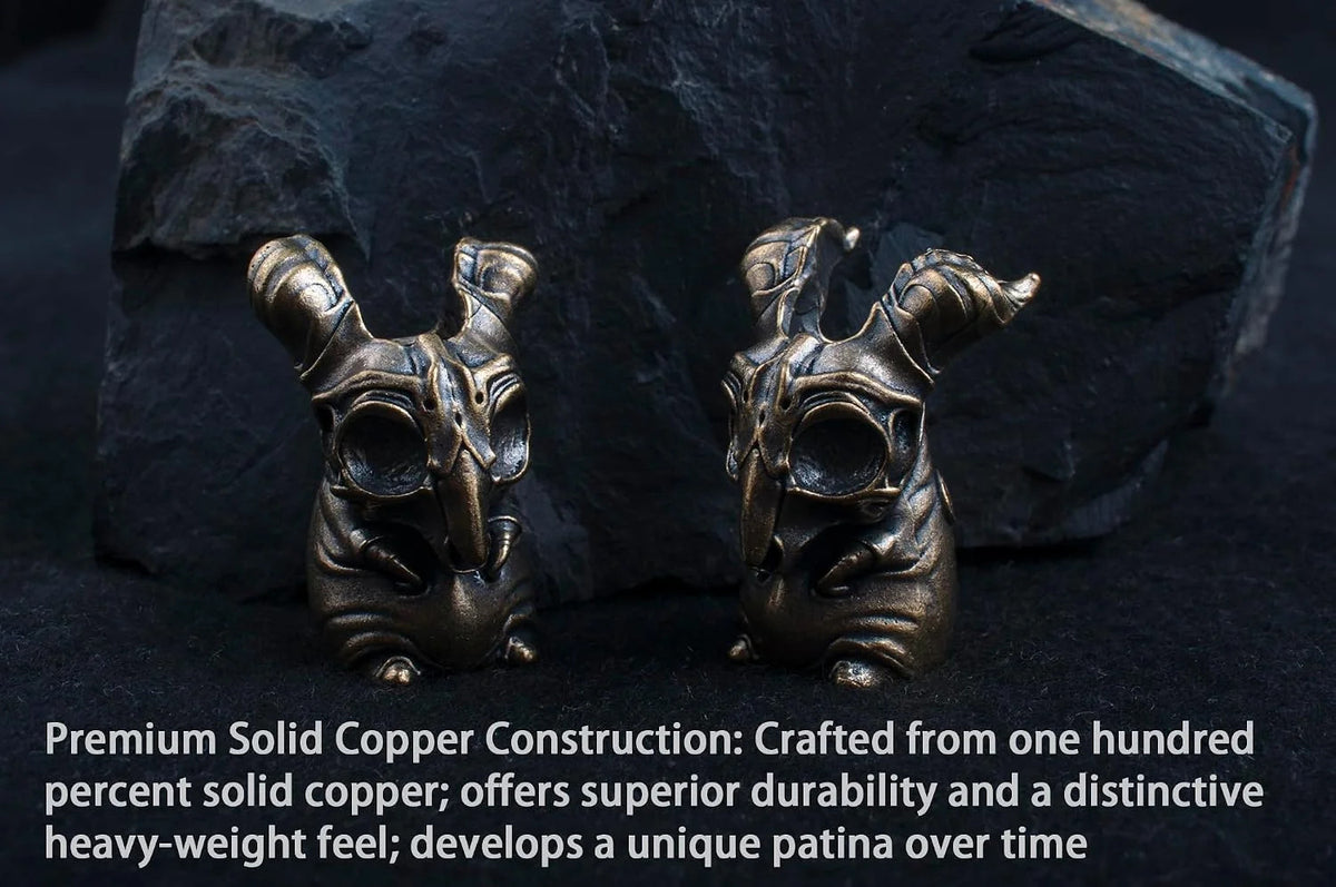 Copper Skull Paracord Beads for Survival Knife Lanyard Keychains Zipper