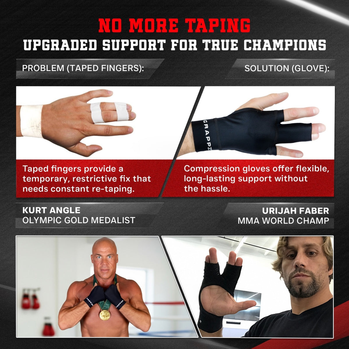Finger Support Compression Gloves for Sports and Injury Prevention