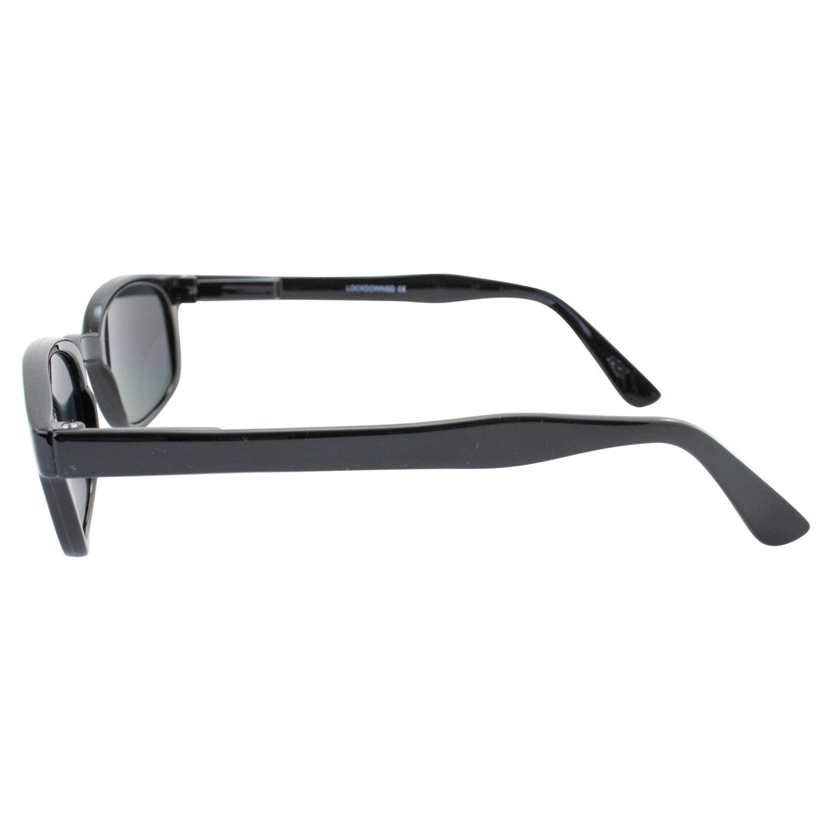 Motorcycle Sunglasses Black Frame Super Dark Smoke Lens with Pouch