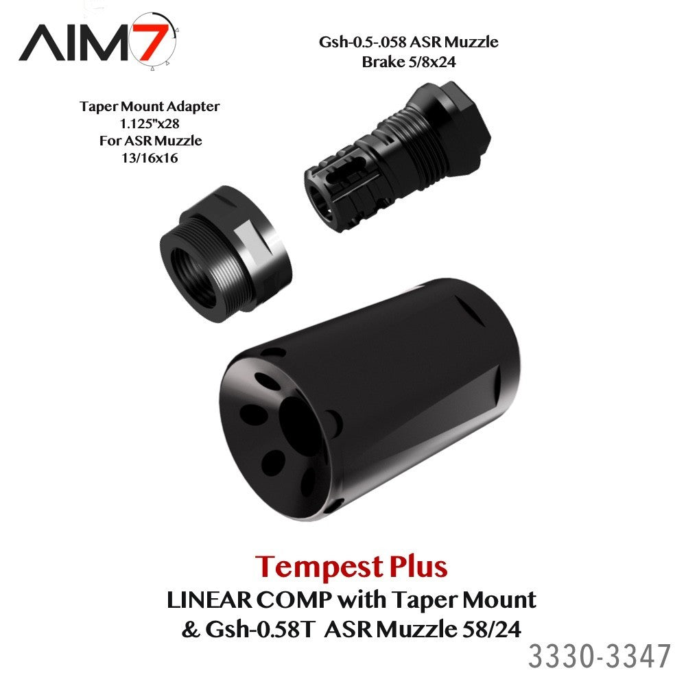 Aim7 Tempest Plus Taper & Gsh-0.58-T Linear Muzzle Compensator 5/8x24