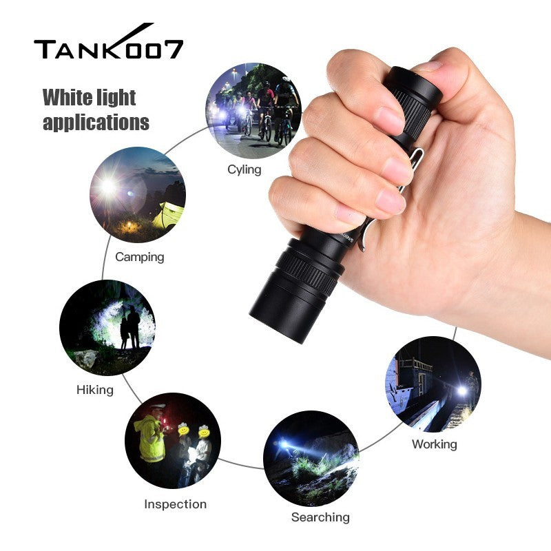 2-in-1 LED Flashlight with White & UV Black Light for Camping Detection