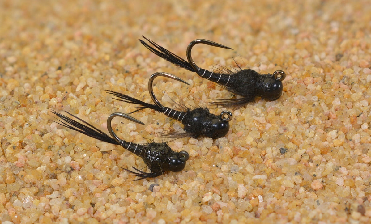 Fly Fishing Jig Head Hooks with Tungsten Beads - Assorted Sizes