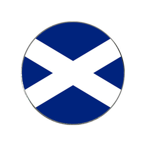 Scottish Flag Golf Ball Marker - Waterproof Metal Green Tee Accessory