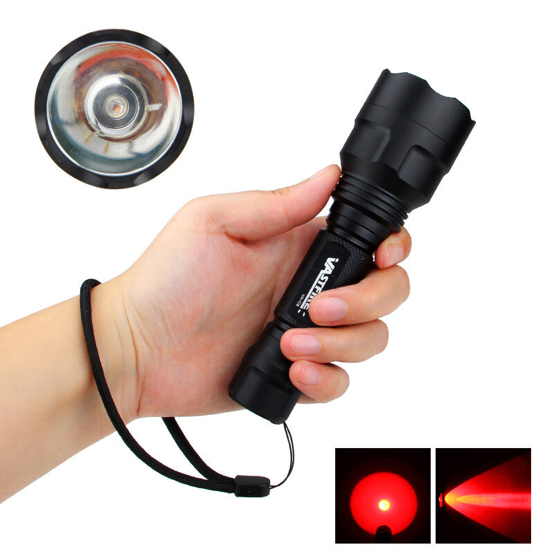 1500 Yards Red LED Hunting Flashlight Torch Coyote Hog Predator Light