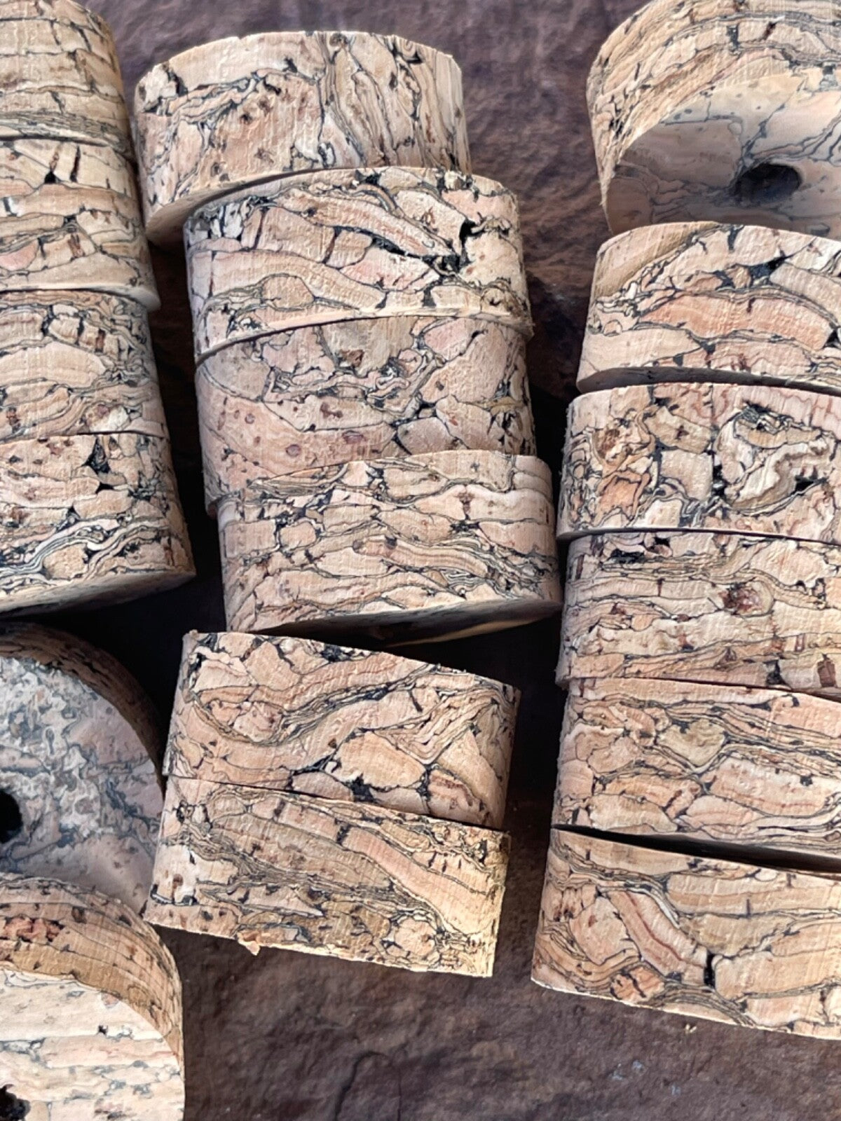 Cork Rings 36 River Burl Brown - Light, Durable Handle Components