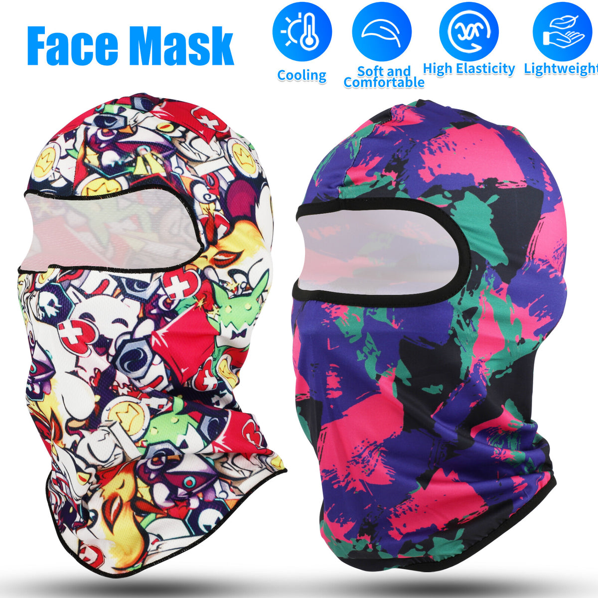 High Elasticity UV Protection Breathable Face Mask for Outdoor Activities