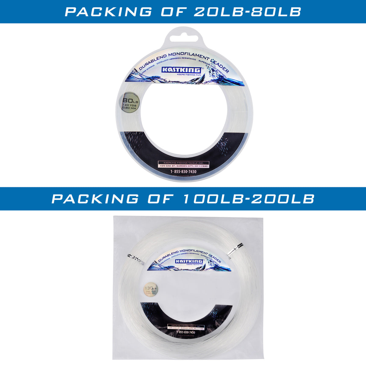 Saltwater Monofilament Leader Line 120Yd 100LB Clear for Fishing