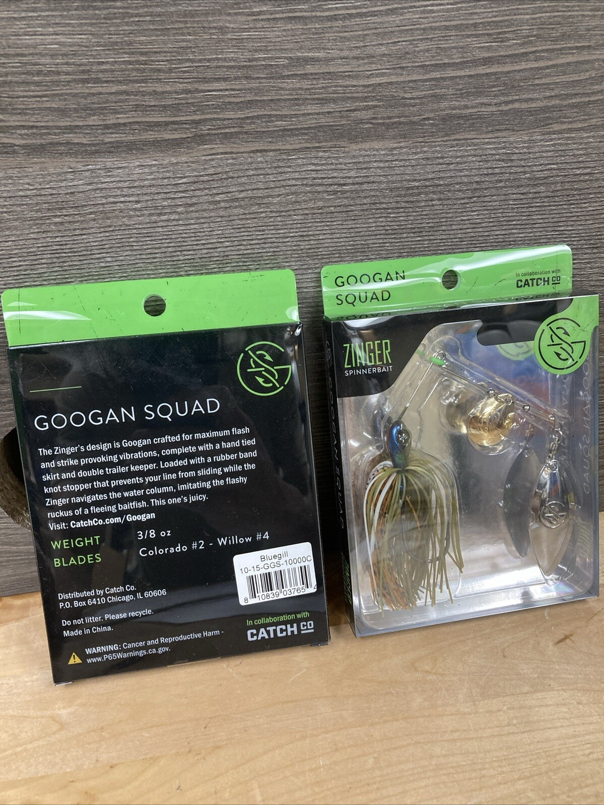 2 Pack Spinnerbaits for Fishing 3/8oz Colorado Willow Bluegill - Googan Squad