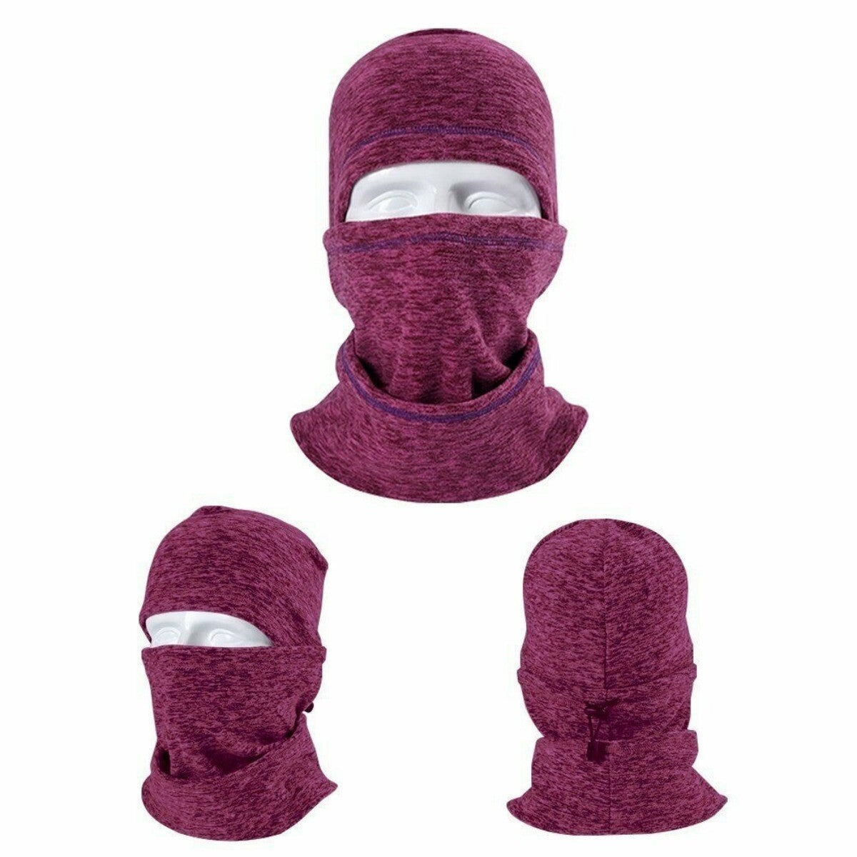 Unisex Winter Thermal Face Mask with Neck Gaiter - Windproof Fleece Ski Hat