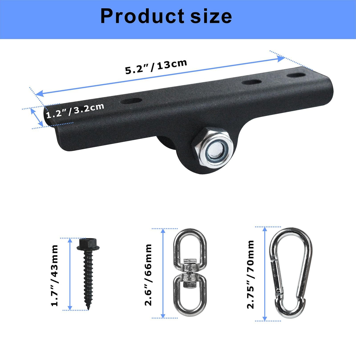 Heavy Duty Boxing Bag Mount - Heavy Bag Hanger with 360° Swivel and Secure Steel Construction
