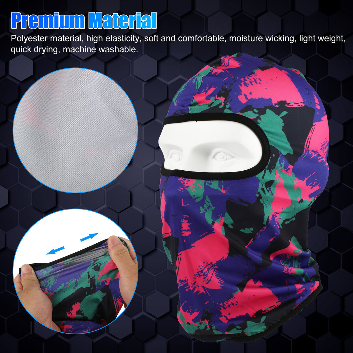 High Elasticity UV Protection Breathable Face Mask for Outdoor Activities
