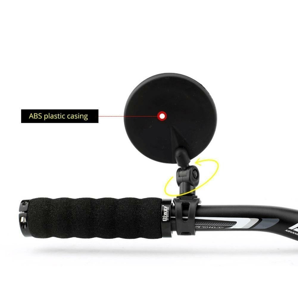 Adjustable Bicycle Handlebar Mirror - 360° Rotatable Wide Angle Rearview