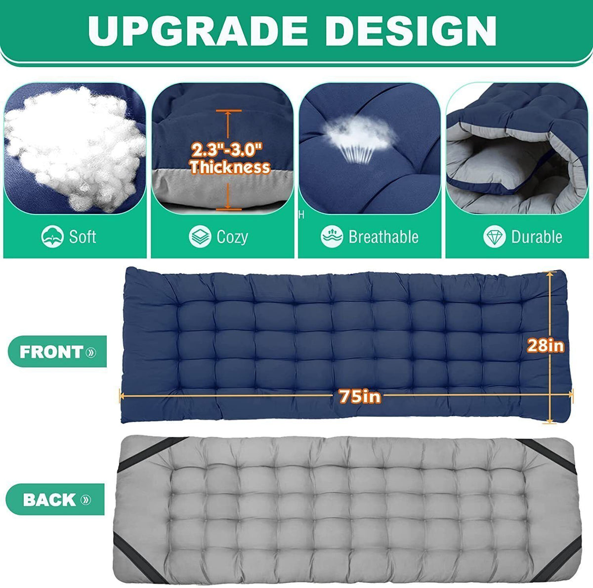 Heavy Duty Portable Camping Cot Bed for Adults - Foldable & Support Up to 600 lbs
