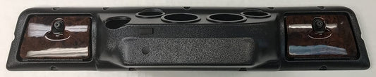 Golf Cart Dashboard Replacement for Club Car DS Black with Dark Woodgrain Doors