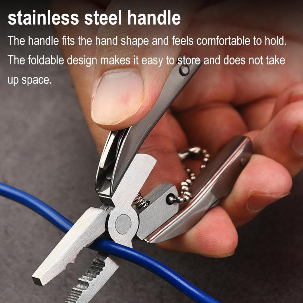 Mini Folding Multi Tool Pliers for Camping Fishing and Outdoor Use