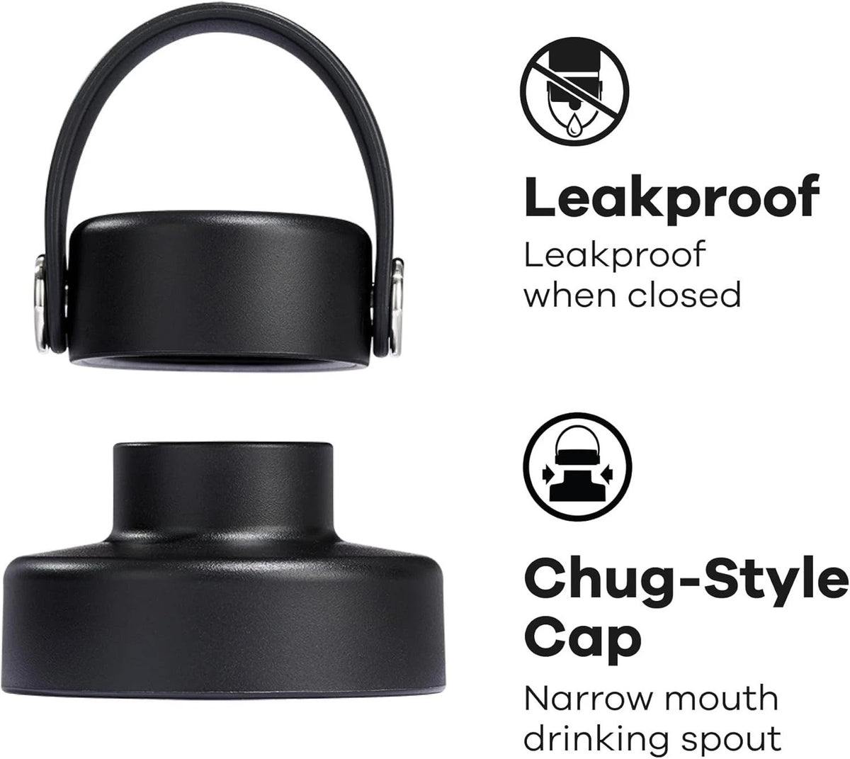 Hydro Flask Wide Mouth Flex Chug Cap with Leakproof Design & Strap