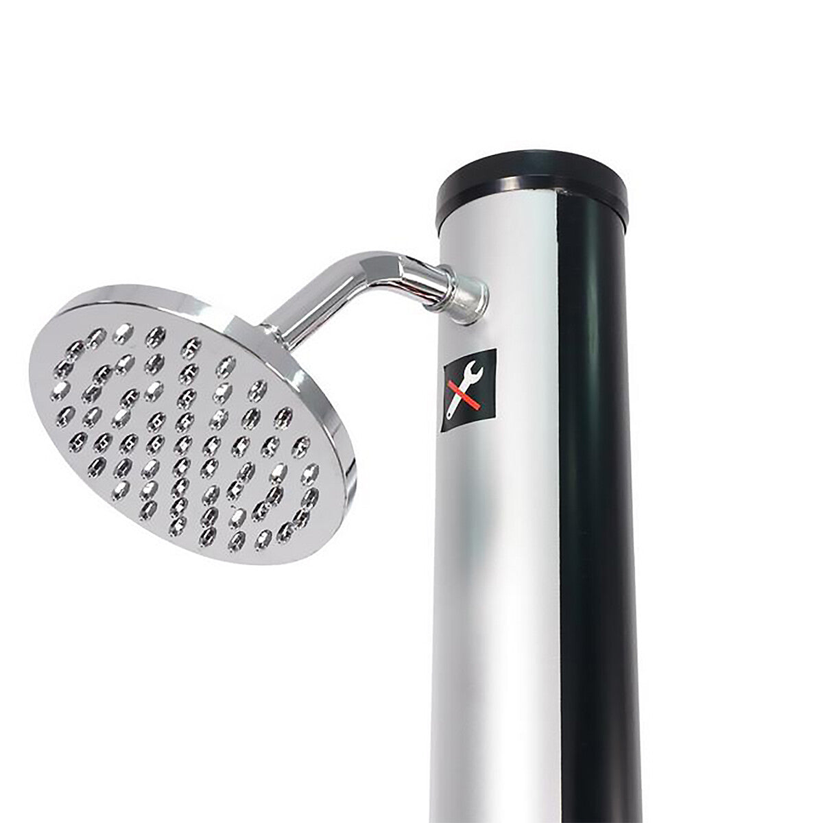 Outdoor Solar-Heated Shower with 360° Rotating Head 6.5FT 5.3 Gallon