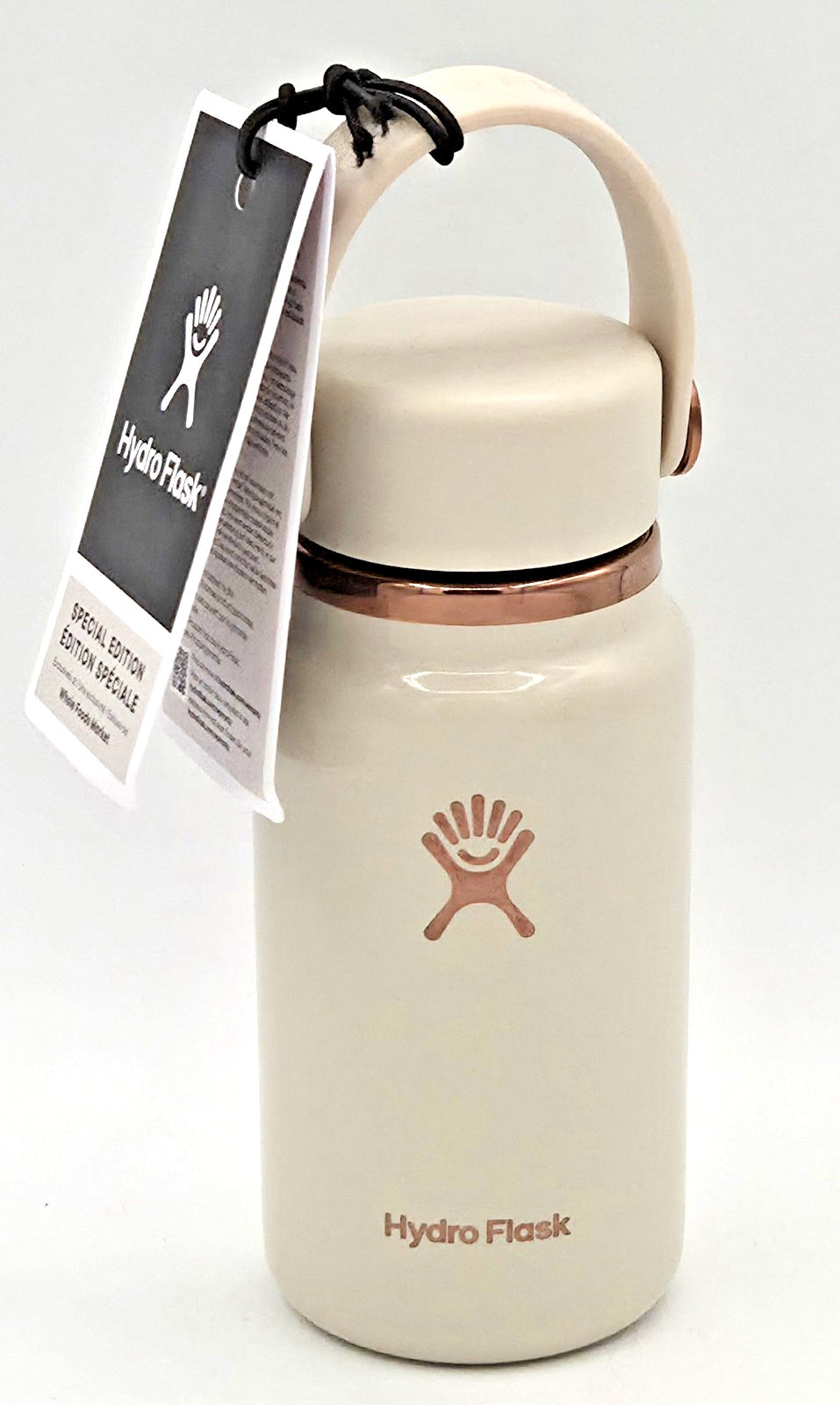 6.7 oz Linen Rose Gold Micro Hydro Flask - Durable Stainless Steel Bottle