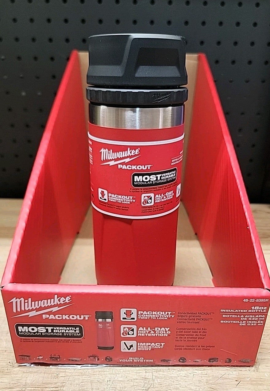 Insulated Metal Water Bottle with Twist Sip Lid - 18 Oz. Red