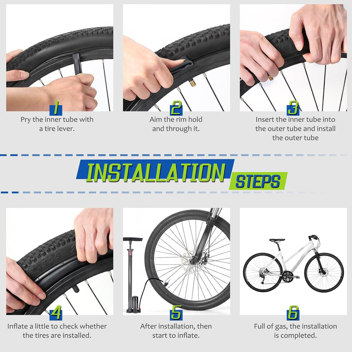26-Inch Bicycle Inner Tube 2 Pack - Fits 26 x 2.125-2.35 Tires, Schrader Valve