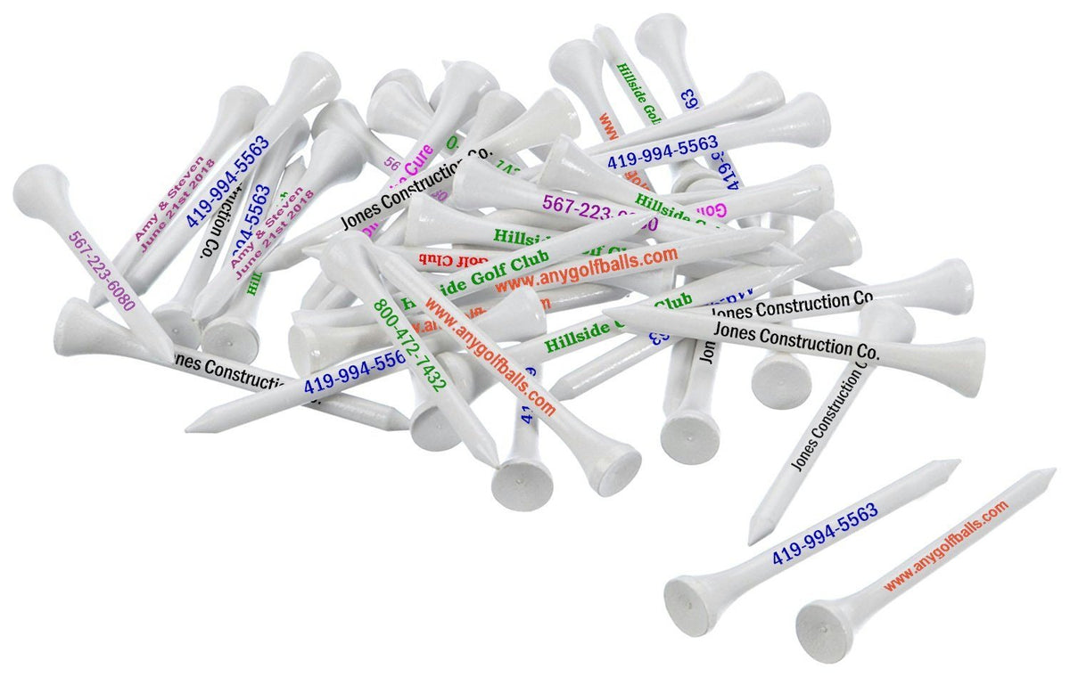 Personalized Golf Tees 100 Pack Customizable Gift for Golf Enthusiasts