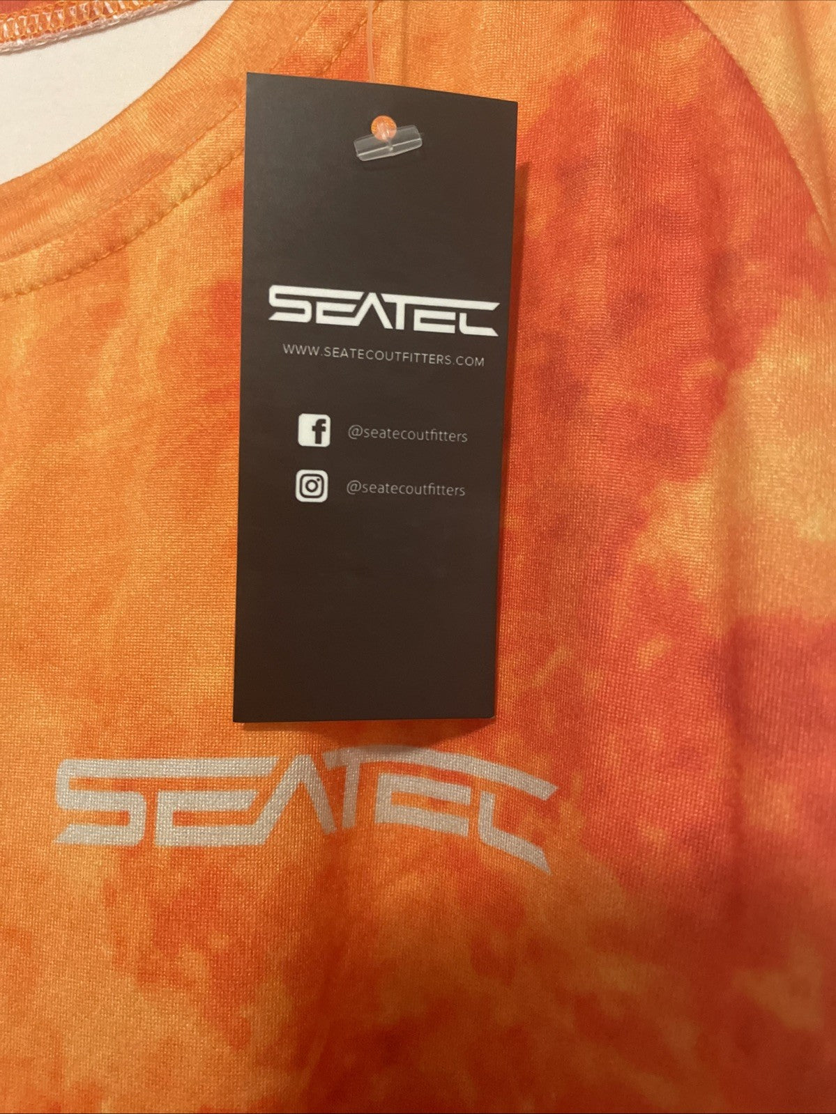 Men's Fishing Shirt - Redfish Crew Neck Sport Tec Orange XXXL
