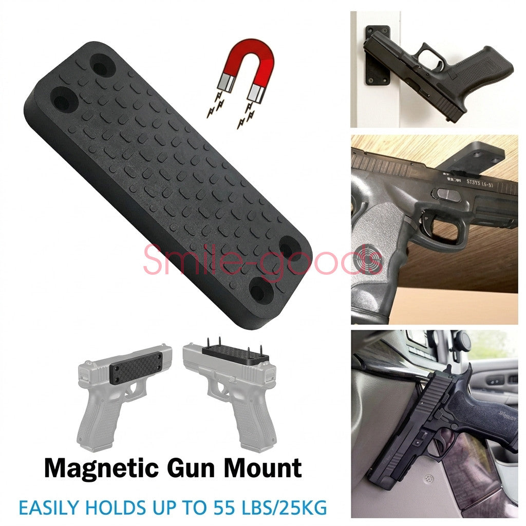 55lb Magnetic Gun Mount for Car Truck Wall Bed Concealed Pistol Holder