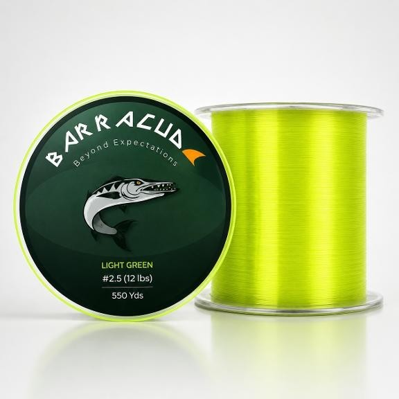 Super Strong Fishing Line 550yds Monofilament Light Green 8-28lb Varieties