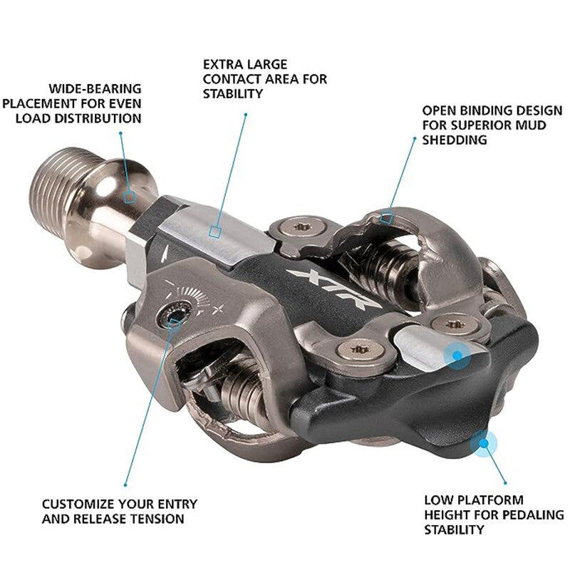 Shimano XTR Race MTB Clipless Pedals with SH51 Cleats for Cross-Country Riding