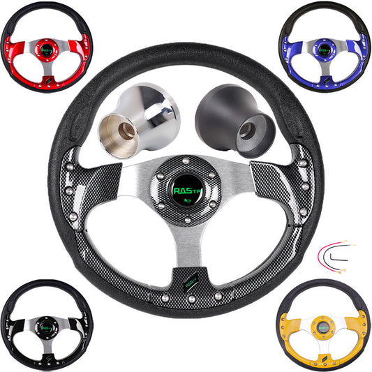 13-Inch Golf Cart Steering Wheel & Hub Adapter for EZGO Yamaha Club Car
