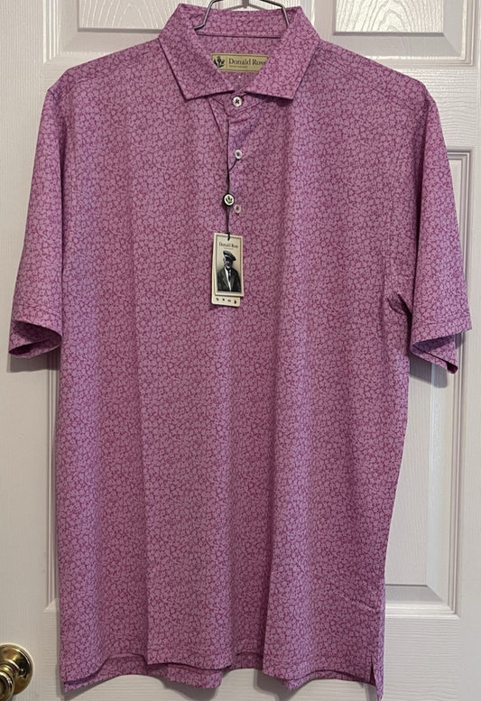 Men's Golf Polo Shirt - Mulberry, Athletic Fit, Quick Dry