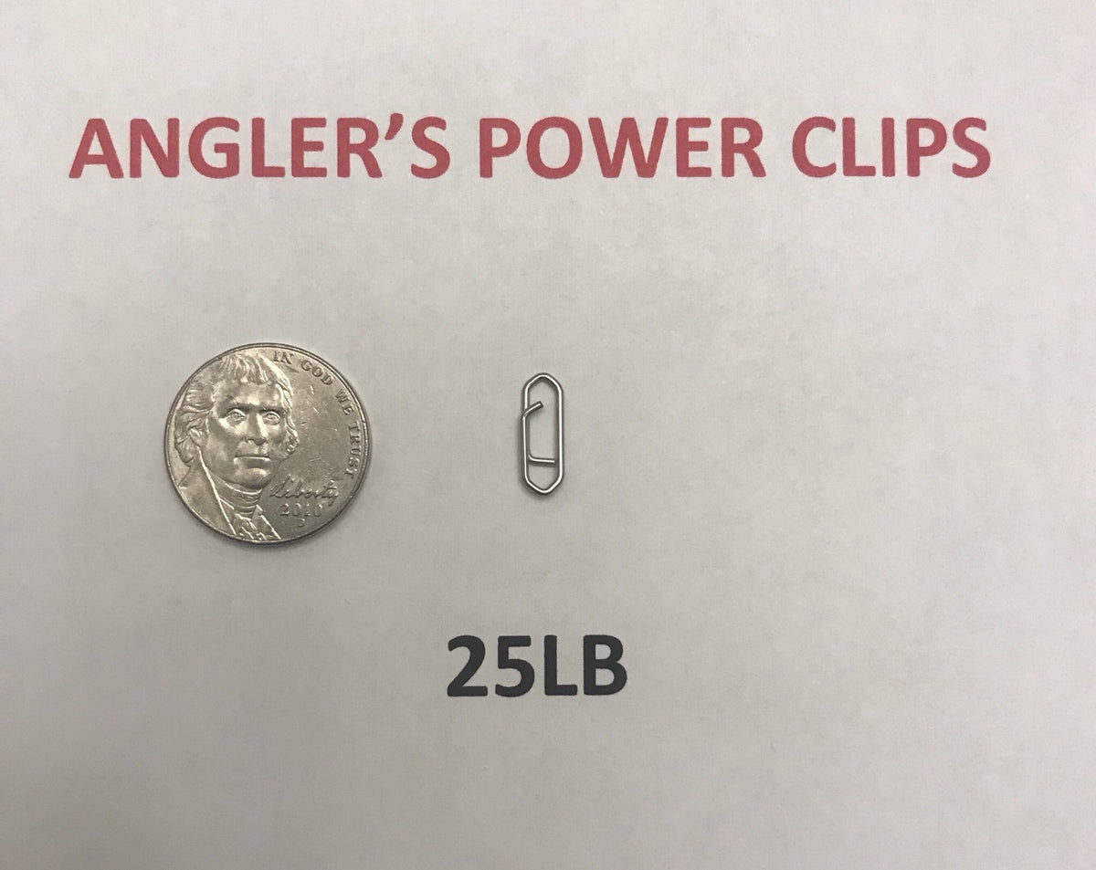 Fishing Snap Clips Bulk Pack 25 Stainless Steel Power Clips for Lure Fastening