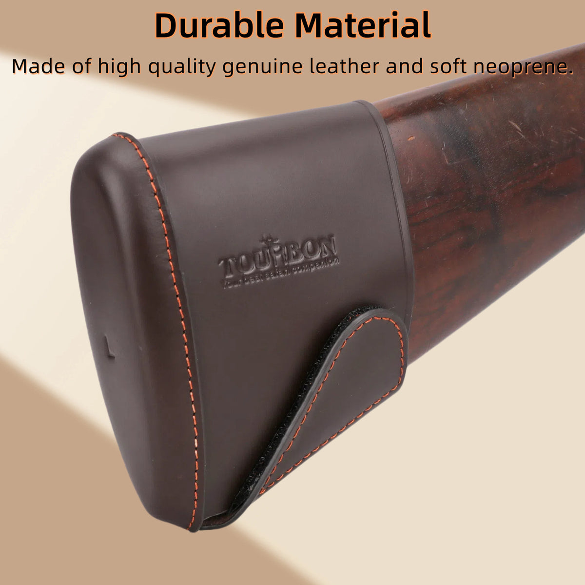 Leather Recoil Pad for Rifle and Shotgun Stock - Adjustable Shooting Cushion