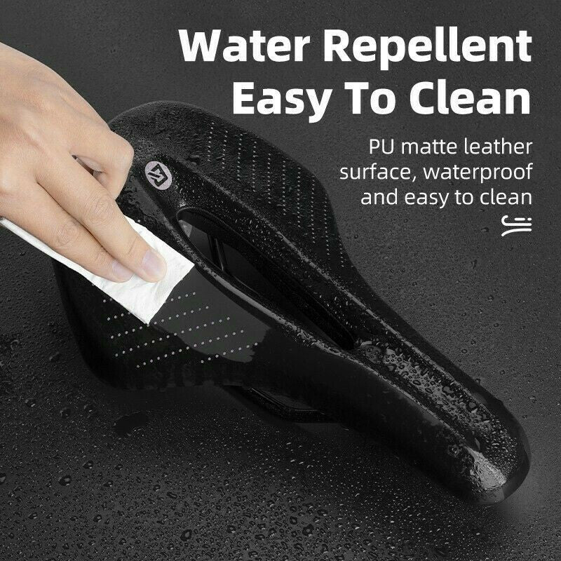 Lightweight Bicycle Saddle with Shock Absorption and Breathable Design - Purple