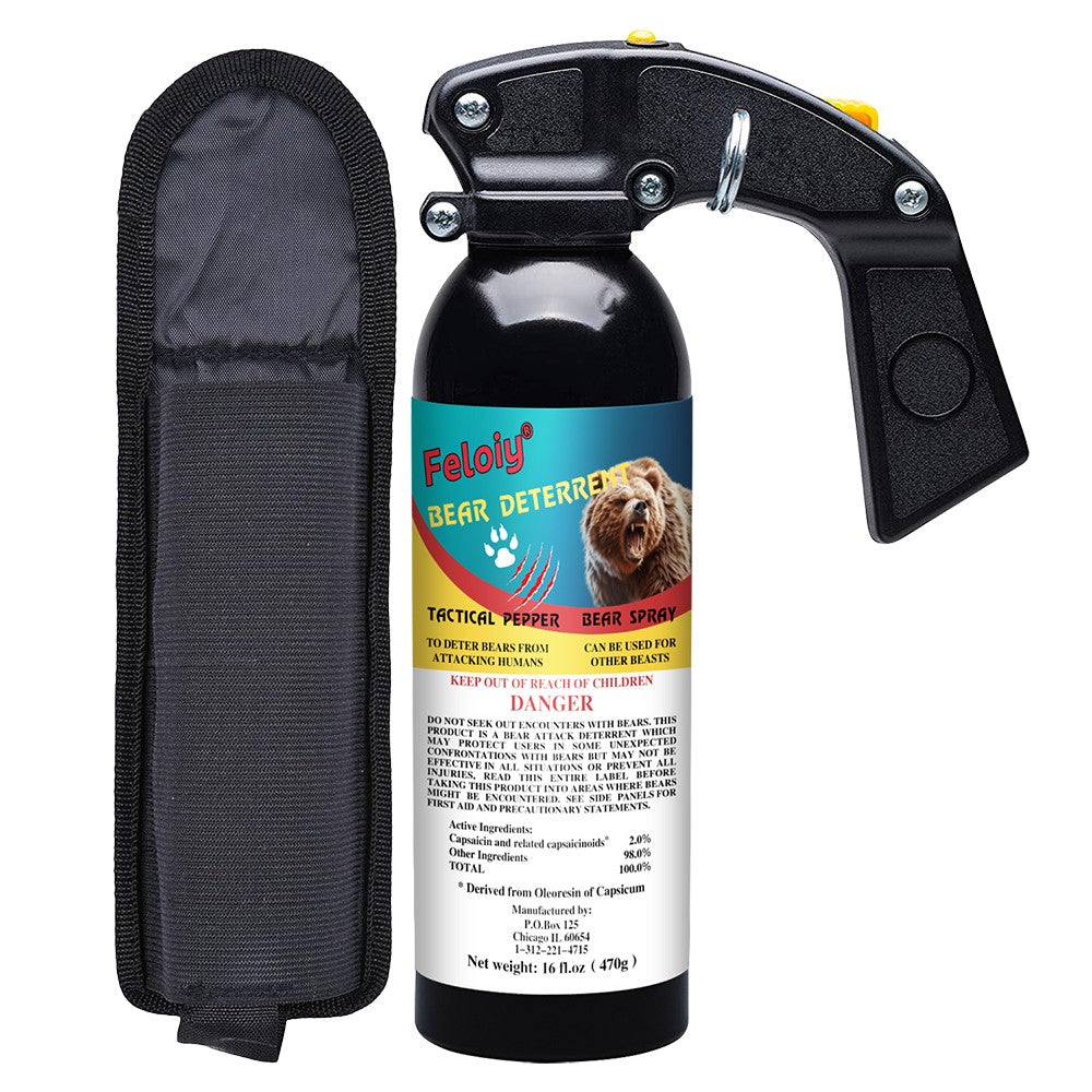 Bear Deterrent Spray - 16 oz, 32 Feet Range, Legal Formula for Wildlife Safety