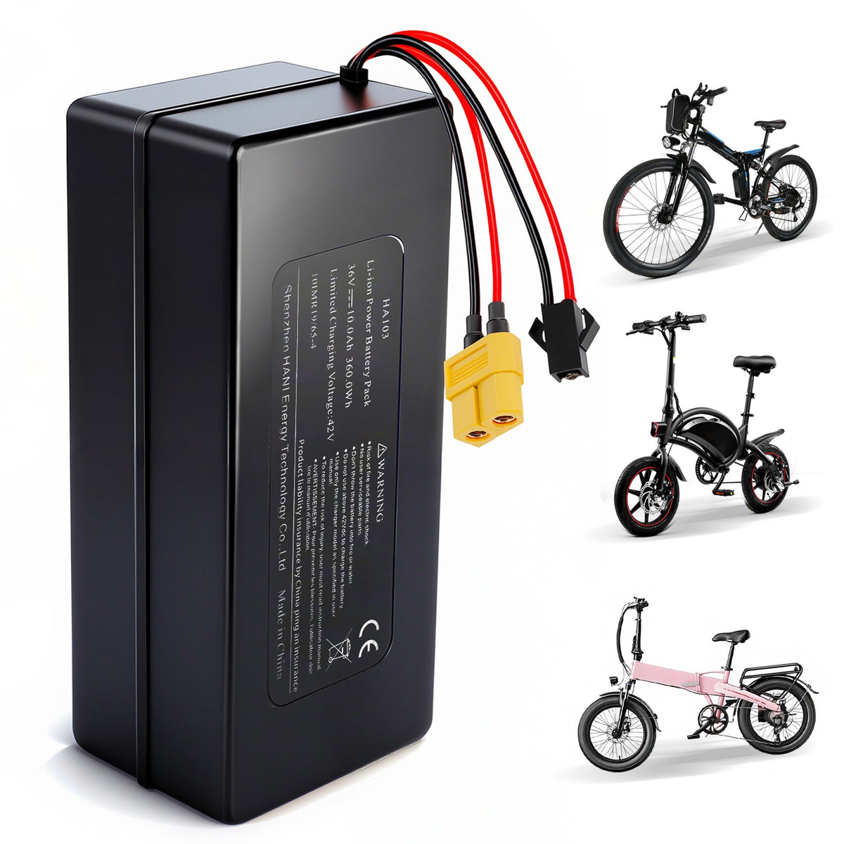 Electric Bike Battery 36V 6Ah or 10Ah for Jetson & UrbanGlide Ebikes