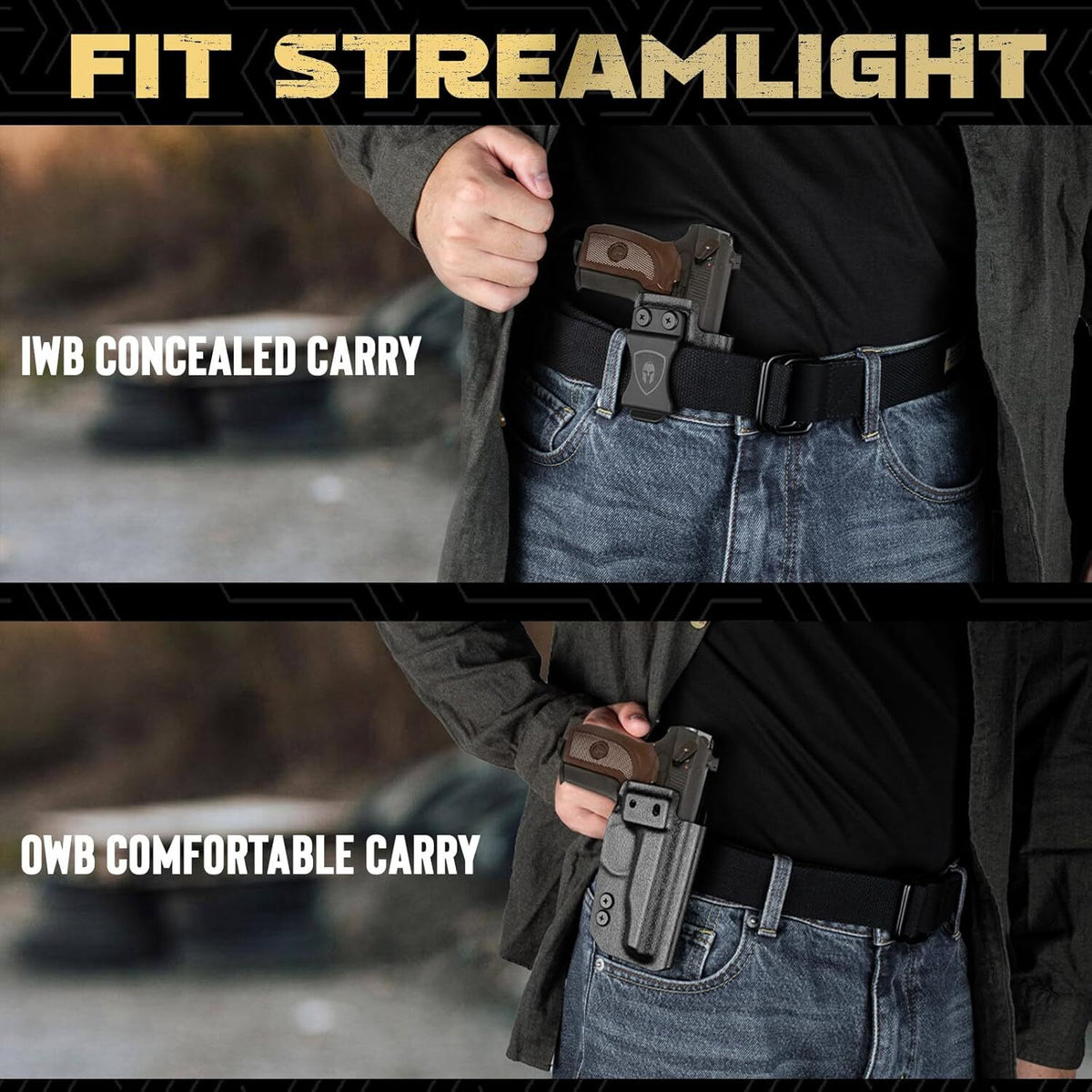 Makarov Pistol IWB Kydex Holster with Optics Cut & Concealment Claw - Right Hand
