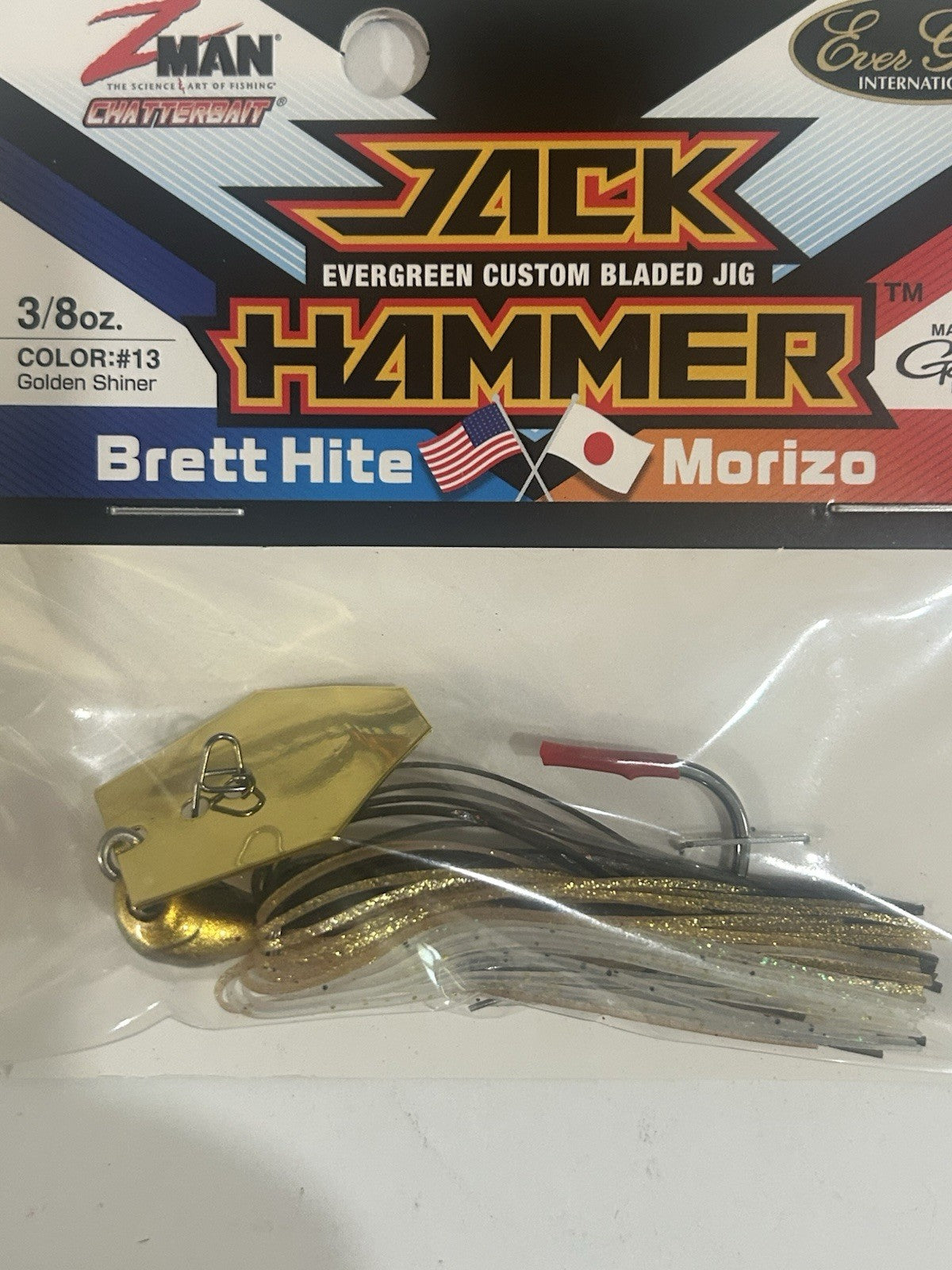 Fishing Chatterbait Set - 4 Different 3/8 Oz Jack Hammer Lures