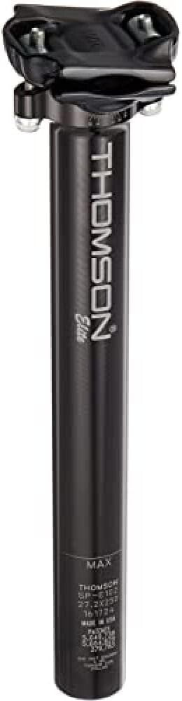 Bike Seatpost 27.2mm x 250mm Zero Offset - Black, Adjustable Tilt