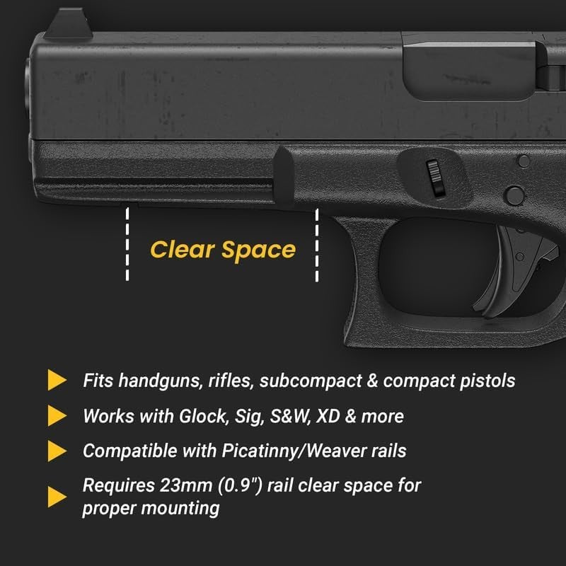 Purple for Pistols - Compact Sub-Compact Pistol Laser with Magnetic Charger