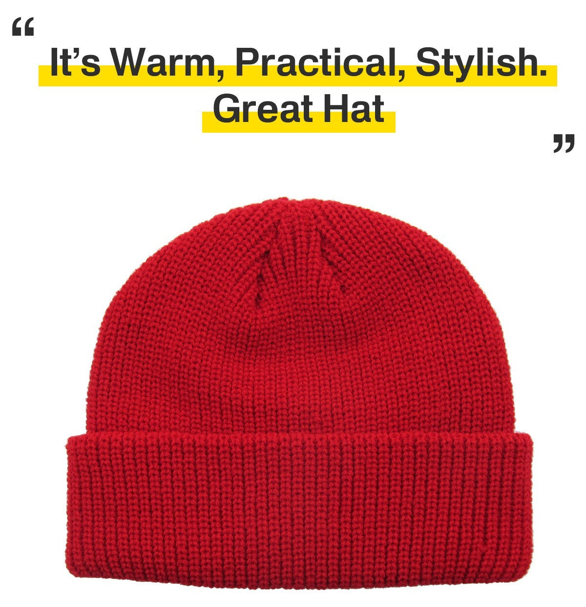 Warm Winter Knit Cuff Beanie Hat for Skiing and Outdoor Activities