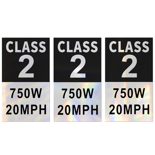 Electric Bicycle Frame Decal Set - 3 Weatherproof Vinyl Stickers for E-Bike Customization
