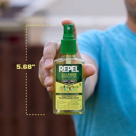 (2 Pack) Plant-Based Lemon Eucalyptus Insect & Mosquito Repellent Spray