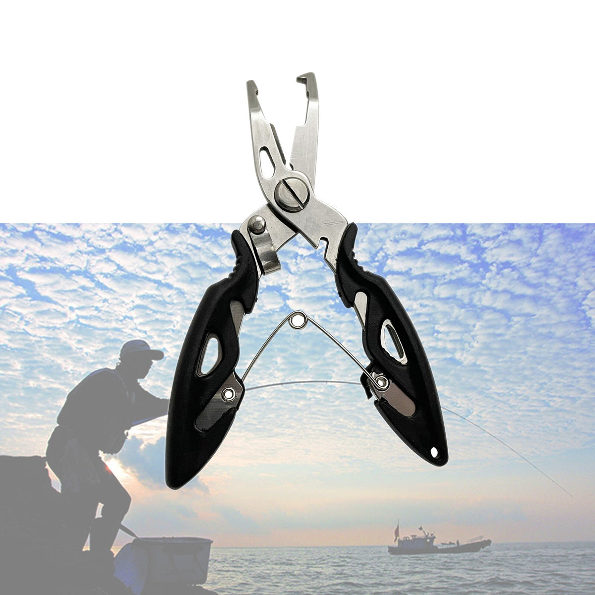 Fishing Pliers 5-Inch Aluminum Split Ring Hook Remover Line Cutter